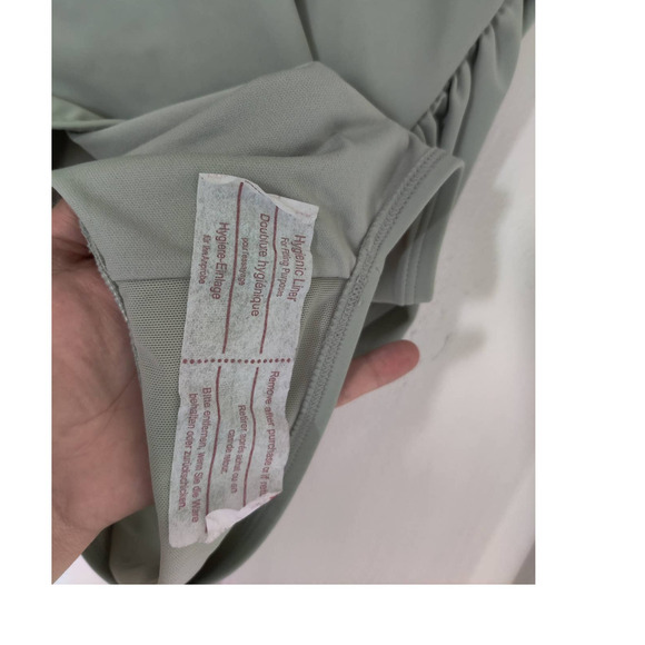 Kona Sol Sage Green One Piece Swimsuit V-Neck High Leg Plus Size 24W - Picture 4 of 9